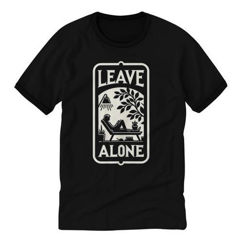Introvert's Peaceful Solitude Graphic Leave Alone Quiet Unisex Cotton Ringer T-Shirt - Raresse