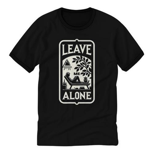 Introvert's Peaceful Solitude Graphic Leave Me Alone Quiet Unisex Cotton Ringer T-Shirt - Raresse