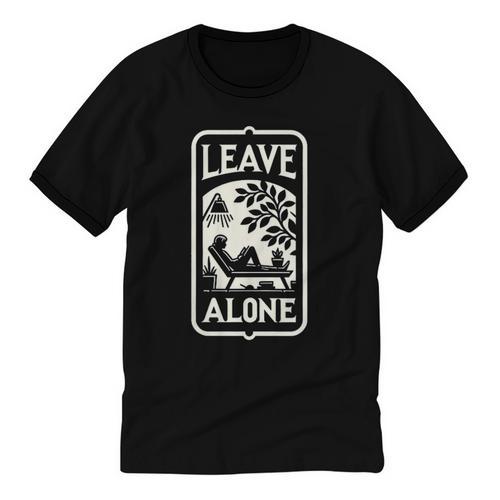 Introvert's Peaceful Solitude Graphic Leave Alone Quiet Unisex Cotton Ringer T-Shirt - Raresse