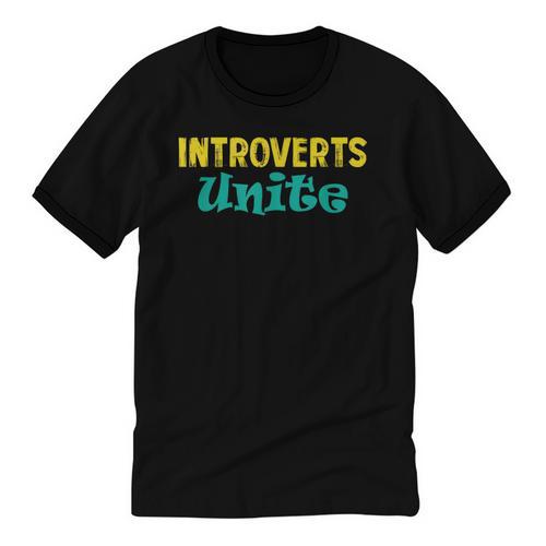 Introverts Unite I Introvert Unisex Cotton Ringer T-Shirt - Raresse
