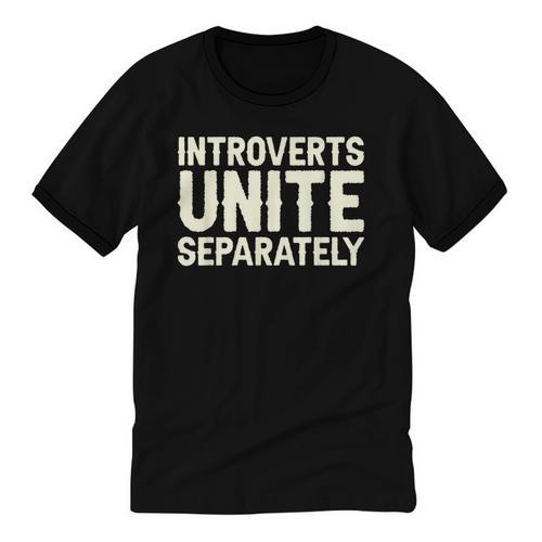Introverts Unite Separately I Introvert Unisex Cotton Ringer T-Shirt - Raresse