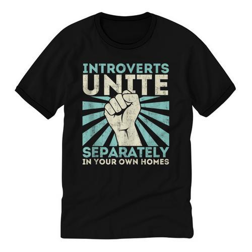 Introverts Unite Separately Introverted Antisocial Unisex Cotton Ringer T-Shirt - Raresse