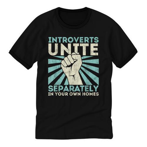 Introverts Unite Separately Introverted Antisocial Unisex Cotton Ringer T-Shirt - Raresse