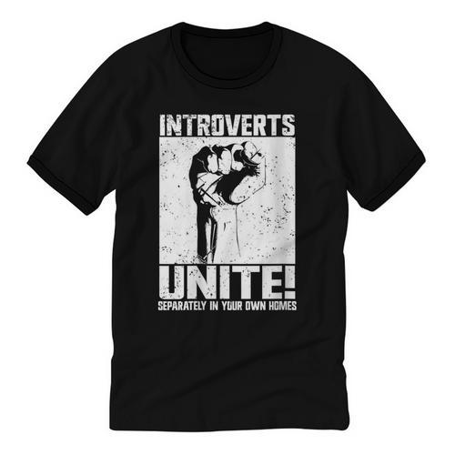 Introverts Unite Separately In Your Own Homes Introvert Unisex Cotton Ringer T-Shirt - Raresse