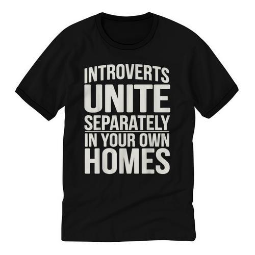 Introverts Unite Separately In Your Own Homes Unisex Cotton Ringer T-Shirt - Raresse