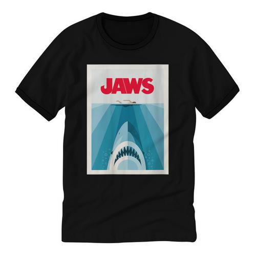 Jaws 2025 Classic Movie Nostalgia Unisex Cotton Ringer T-Shirt - Figerry
