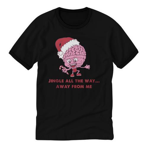 Jingle All The Way Away From Me This Christmas For Introvert Unisex Cotton Ringer T-Shirt - Raresse