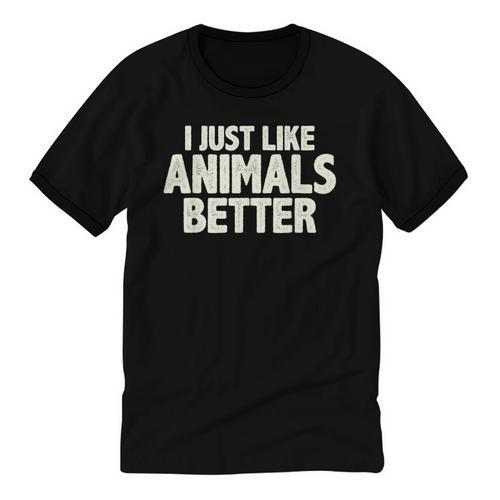 I Just Like Animals Better I Introvert Unisex Cotton Ringer T-Shirt - Raresse