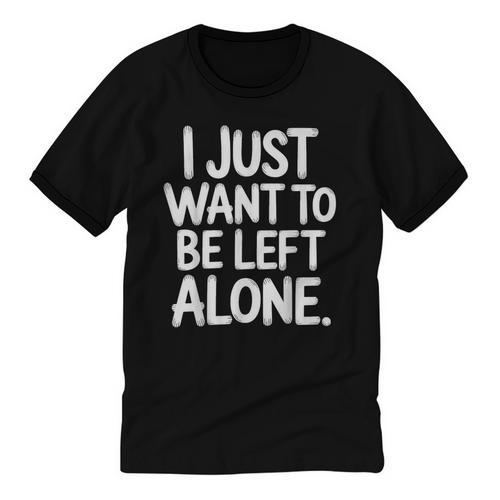 I Just Want To Be Left Alone Antisocial Introvert Peace Unisex Cotton Ringer T-Shirt - Raresse