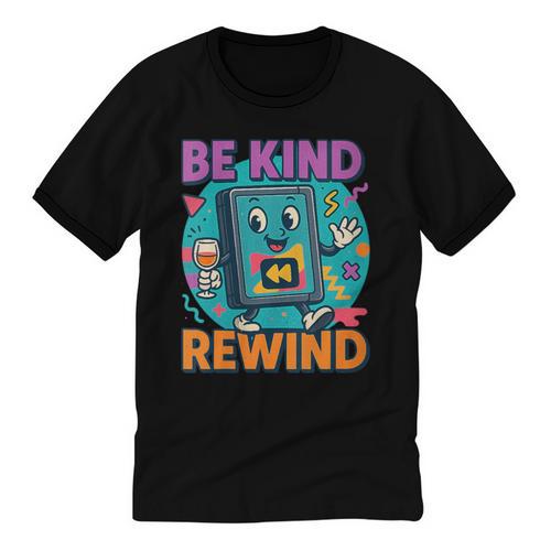 Be Kind Rewind 90s VHS Nostalgia Retro Unisex Cotton Ringer T-Shirt - Figerry