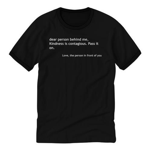Words Of Kindness On The Back Of Tee Introvert Cute Unisex Cotton Ringer T-Shirt - Raresse