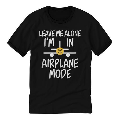Leave Me Alone I’m In Airplane Mode Grumpy Introvert Unisex Cotton Ringer T-Shirt - Raresse