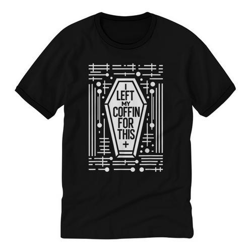 I Left My Coffin For This Introvert Spooky Regret Unisex Cotton Ringer T-Shirt - Raresse