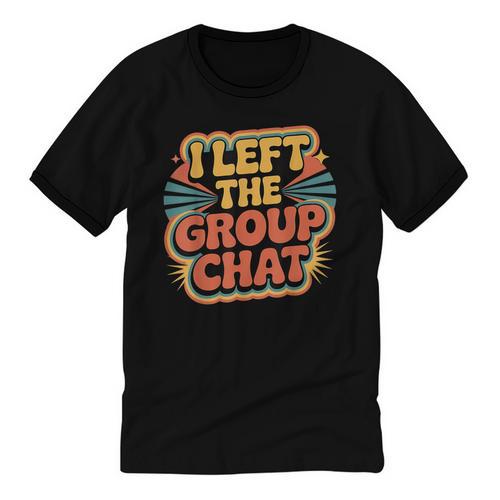 I Left The Group Chat Introvert Peace Tired Talk Alone Unisex Cotton Ringer T-Shirt - Raresse