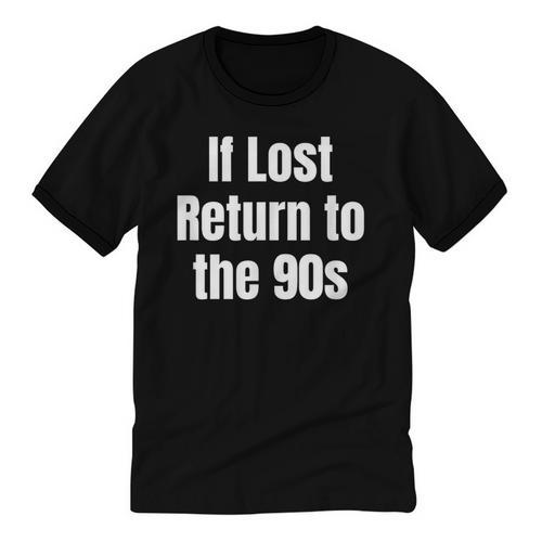 If Lost Return To The 90s Retro Throwback Nostalgia Apparel Unisex Cotton Ringer T-Shirt - Figerry