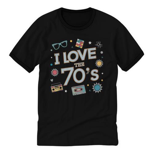 I Love The 70's Retro Nostalgia Unisex Cotton Ringer T-Shirt - Figerry