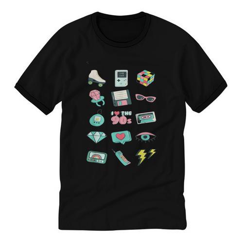 I Love The 90s Old For Nostalgia Fans Unisex Cotton Ringer T-Shirt - Figerry