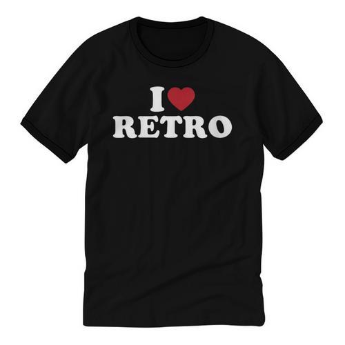 I Love Retro Vintage 80s 90s Nostalgia Unisex Cotton Ringer T-Shirt - Figerry