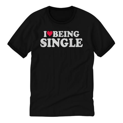 I Love Being Single Red Heart Anxious & Introvert Girl Club Unisex Cotton Ringer T-Shirt - Raresse