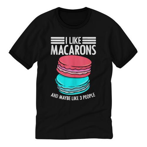 Macaroons Dessert Antisocial Introvert Pastries Food Lover Unisex Cotton Ringer T-Shirt - Raresse