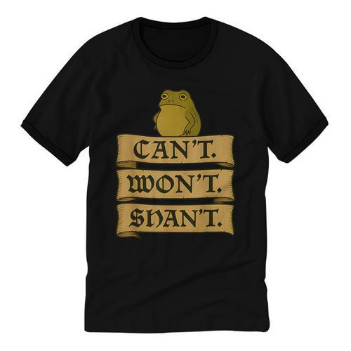 Medieval Frog Meme Sarcastic Introvert Humor Fantasy Unisex Cotton Ringer T-Shirt - Raresse