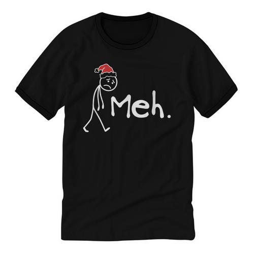 Meh Christmas Introvert Unisex Cotton Ringer T-Shirt - Raresse