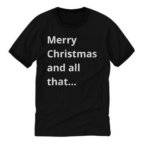 Merry Christmas Sarcastic Phrase For Introvert People Unisex Cotton Ringer T-Shirt - Raresse