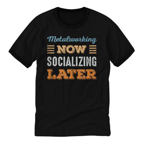 Metalworking Now Minimal Socializing Introvert Vintage Unisex Cotton Ringer T-Shirt - Raresse