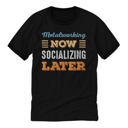 Metalworking Now Minimal Socializing Introvert Vintage Unisex Cotton Ringer T-Shirt - Raresse