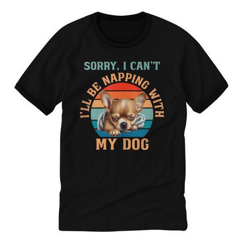 Napping Chihuahua Dog Breed Sleeping Pet Pup Introvert Unisex Cotton Ringer T-Shirt - Raresse