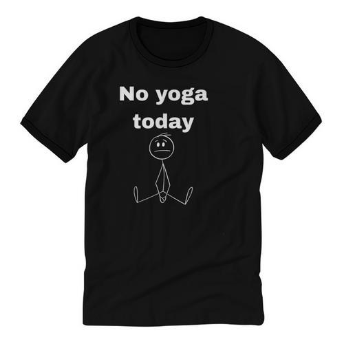 No Yoga Today Quote Introvert Relax Day Vibes Unisex Cotton Ringer T-Shirt - Raresse