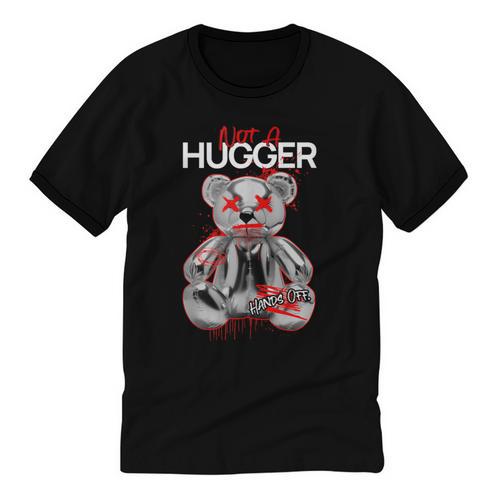 Not A Hugger Teddy Bear Antisocial Introvert Unisex Cotton Ringer T-Shirt - Raresse