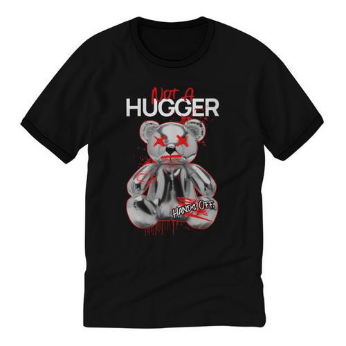 Not A Hugger Teddy Bear Antisocial Introvert Unisex Cotton Ringer T-Shirt - Raresse