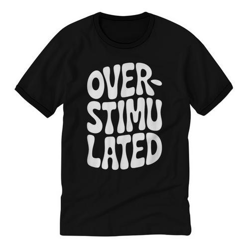 OVERSTIMULATED Introvert Social Mode Sensory Overload Unisex Cotton Ringer T-Shirt - Raresse
