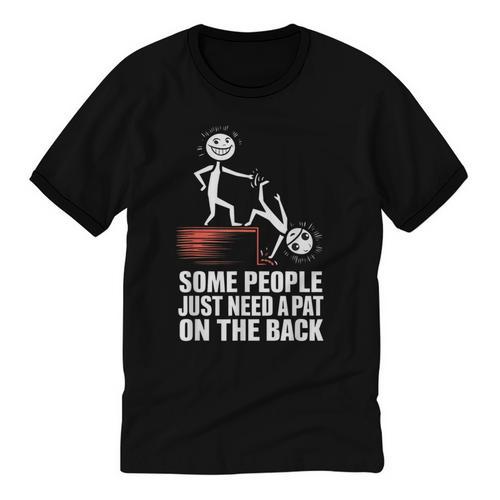 Some People Just Need A Pat On The Back Introvert Unisex Cotton Ringer T-Shirt - Raresse