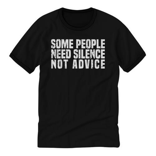 Some People Need Silence Not Advice Introvert Humor Unisex Cotton Ringer T-Shirt - Raresse