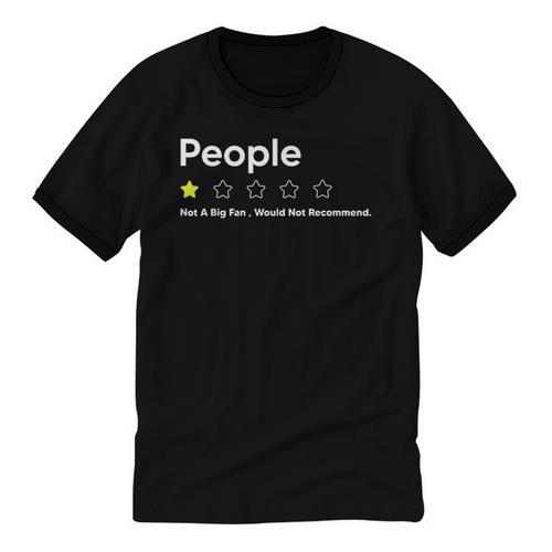 People One Star Not A Big FanWould Not Recommend Introverts Unisex Cotton Ringer T-Shirt - Raresse