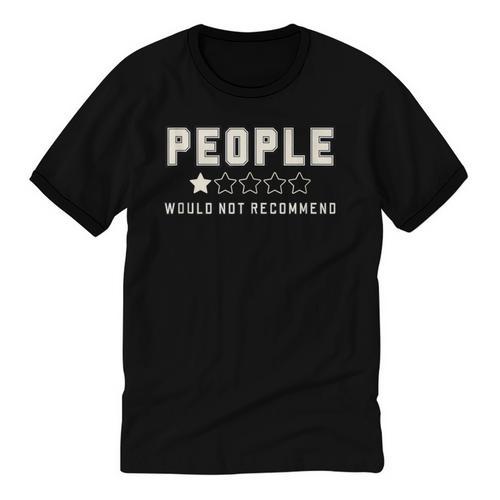People One Star Rating Would Not Recommend Introverts Unisex Cotton Ringer T-Shirt - Raresse