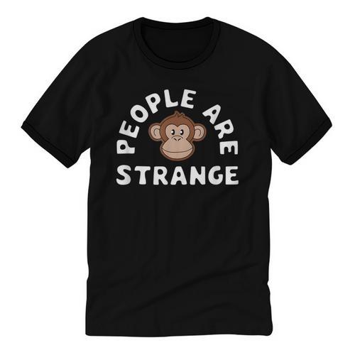 People Are Strange Monkey Introvert People Hater Unisex Cotton Ringer T-Shirt - Raresse