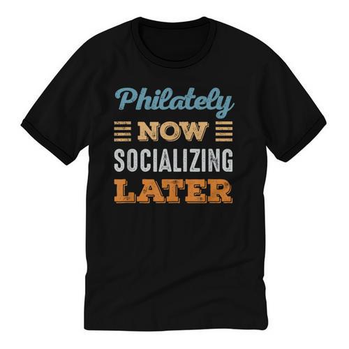 Philately Now Minimal Socializing Introvert Vintage Unisex Cotton Ringer T-Shirt - Raresse