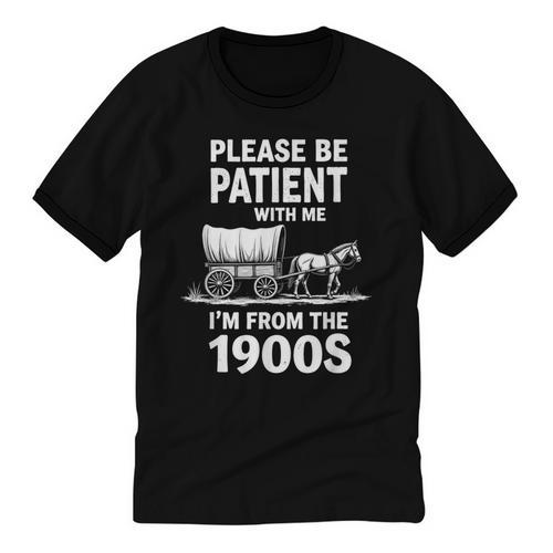 Playful Slow Pace Please Be Patient I'm From The 1900s Unisex Cotton Ringer T-Shirt - Figerry