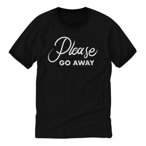 Please Go Away I'm Introverting Sarcastic Introvert Unisex Cotton Ringer T-Shirt - Raresse