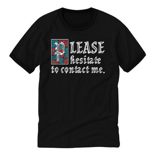 Please Hesitate To Contact Me Introvert Unisex Cotton Ringer T-Shirt - Raresse