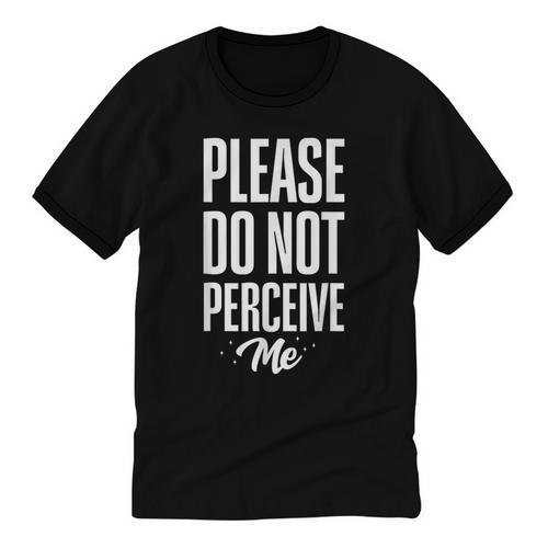Please Do Not Perceive Me Introvert Social Anxiety Unisex Cotton Ringer T-Shirt - Raresse