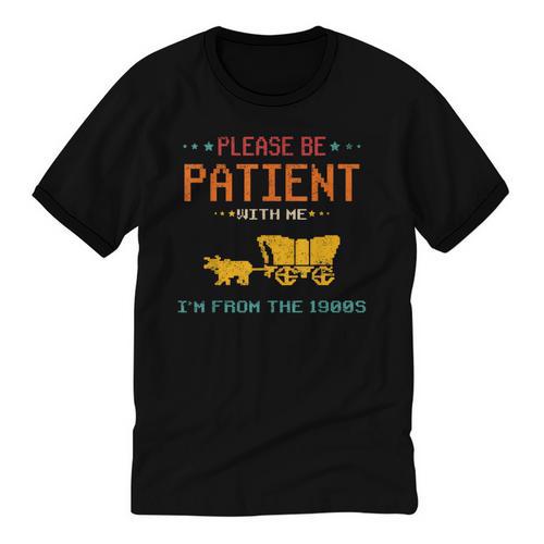 Please Be Patient With Me I'm From The 1900s 2024 Mom Dad Unisex Cotton Ringer T-Shirt - Figerry