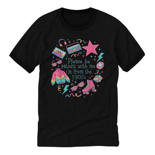Please Be Patient With Me I'm From The 1900s 90s Women Unisex Cotton Ringer T-Shirt - Figerry