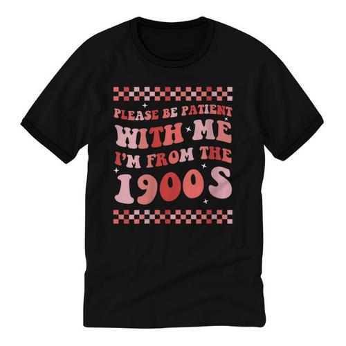 Please Be Patient With Me I'm From The 1900s Cute Boho Mom Unisex Cotton Ringer T-Shirt - Figerry