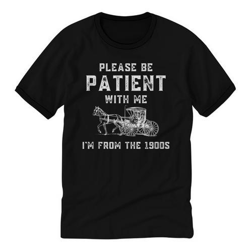 Please Be Patient With Me I'm From The 1900s Dad Vintage Unisex Cotton Ringer T-Shirt - Figerry
