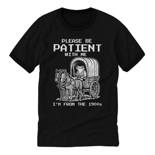 Please Be Patient With Me I'm From The 1900s Frog Unisex Cotton Ringer T-Shirt - Figerry