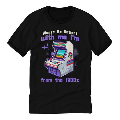 Please Be Patient With Me I'm From The 1900s Gamer Gaming Unisex Cotton Ringer T-Shirt - Figerry